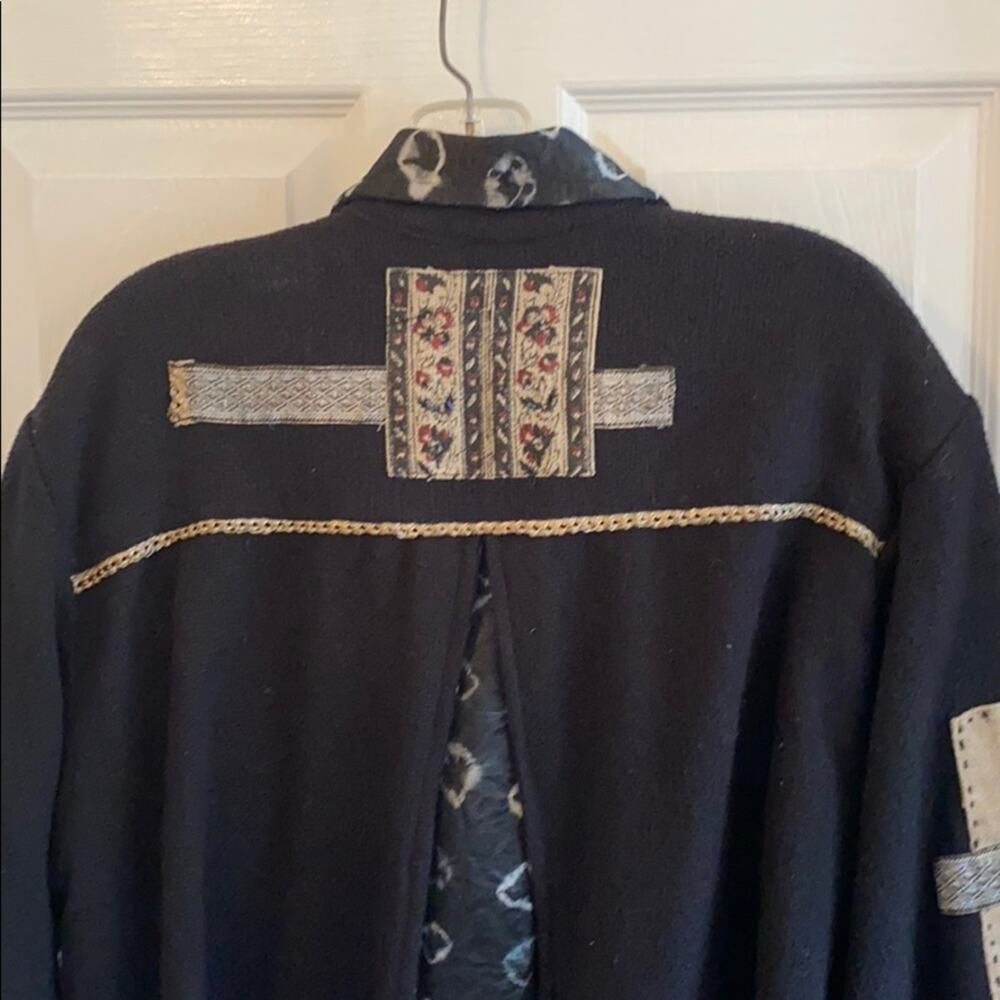 Flashback L Vintage Black Patchwork Jacket. - image 7
